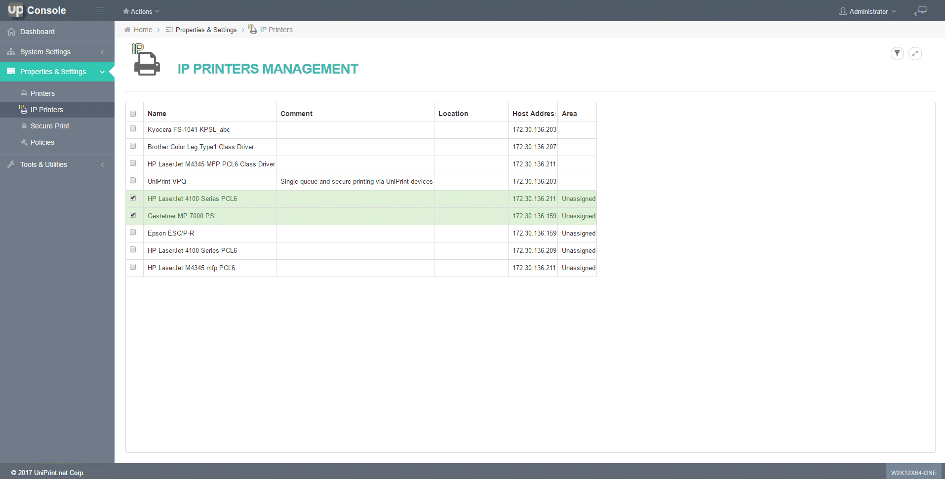 Serverless Printing IP Printers Management