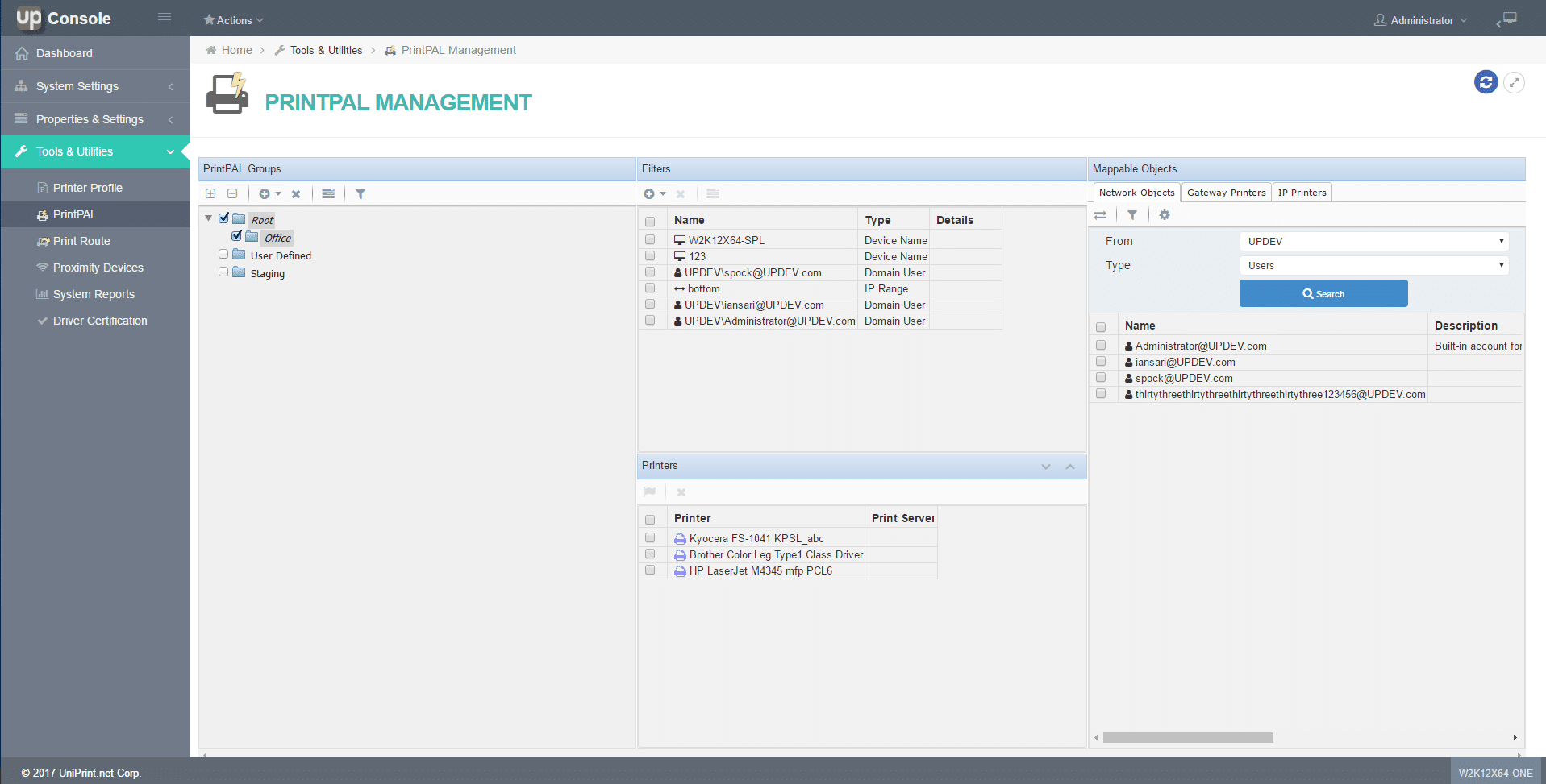 Serverless Printing PrintPAL functionality