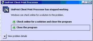 UniPrint Client Print Processor